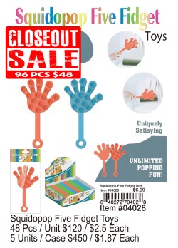 Squidopop Five Fidget Toys